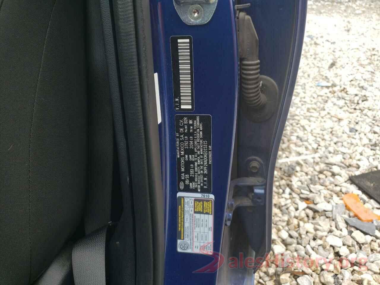 3KPF24AD0KE015315 2019 KIA FORTE