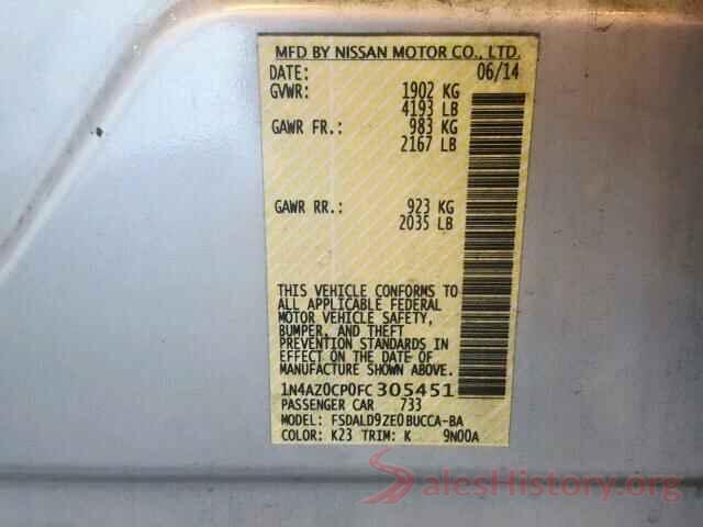 1N4AZ0CP0FC305451 2015 NISSAN LEAF