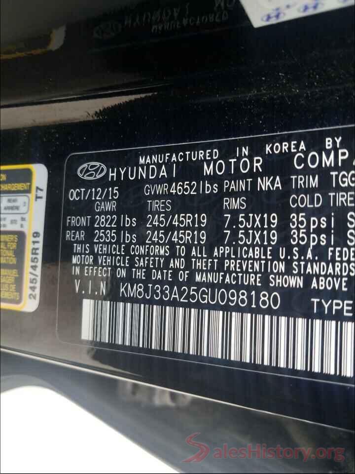 KM8J33A25GU098180 2016 HYUNDAI TUCSON