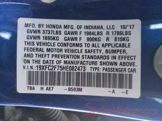 19XFC2F75HE082473 2017 HONDA CIVIC