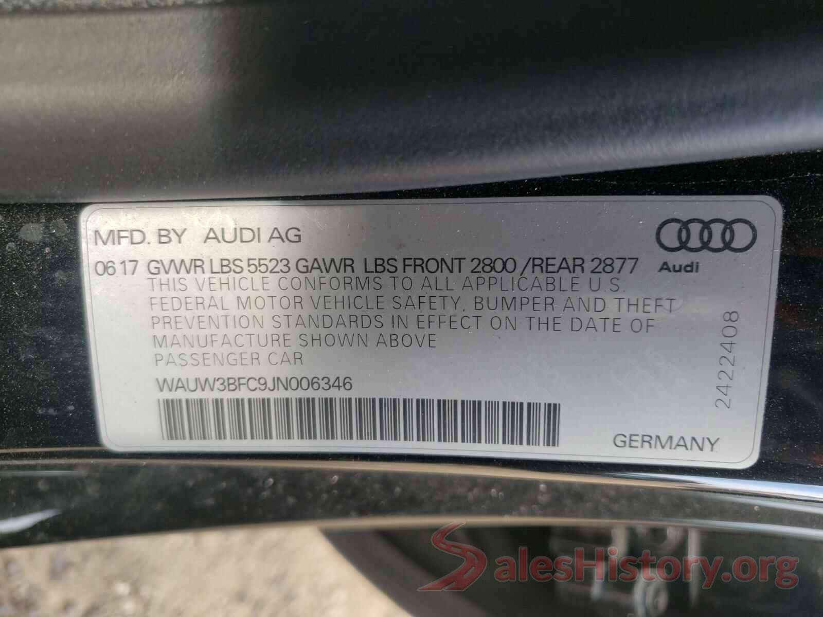 WAUW3BFC9JN006346 2018 AUDI A7