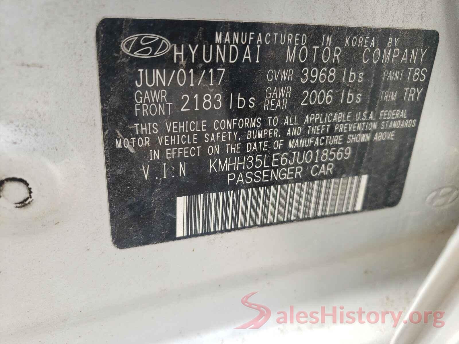 KMHH35LE6JU018569 2018 HYUNDAI ELANTRA