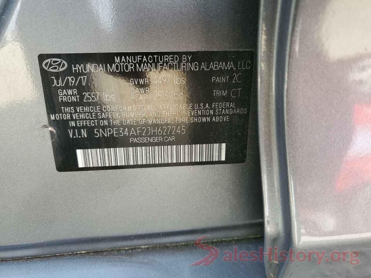 5NPE34AF2JH627245 2018 HYUNDAI SONATA