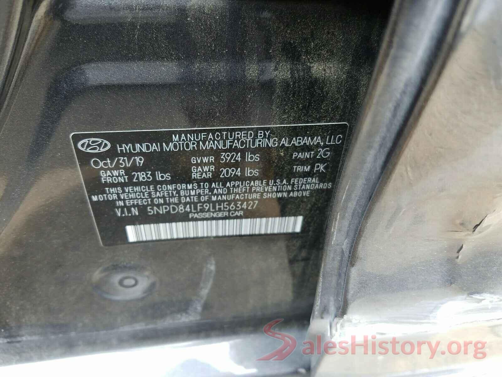 5NPD84LF9LH563427 2020 HYUNDAI ELANTRA