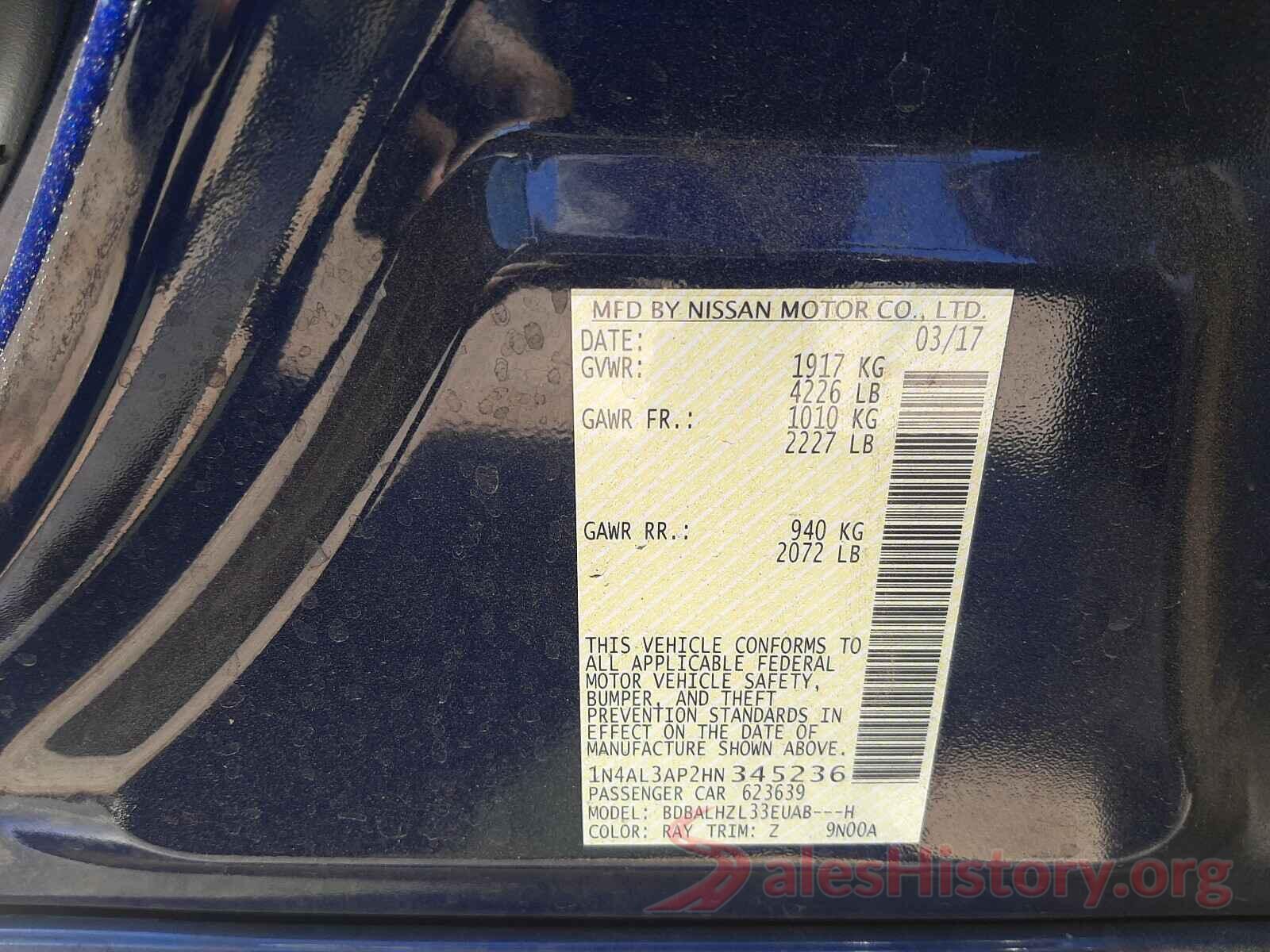 1N4AL3AP2HN345236 2017 NISSAN ALTIMA