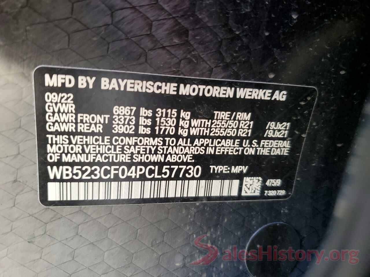 WB523CF04PCL57730 2023 BMW IX XDRIVE5