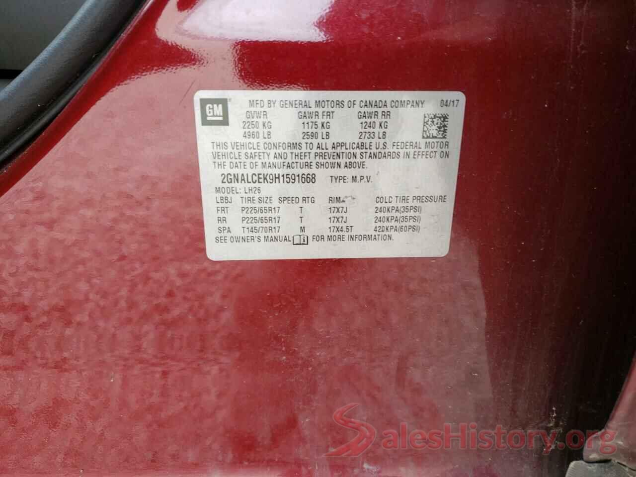 2GNALCEK9H1591668 2017 CHEVROLET EQUINOX