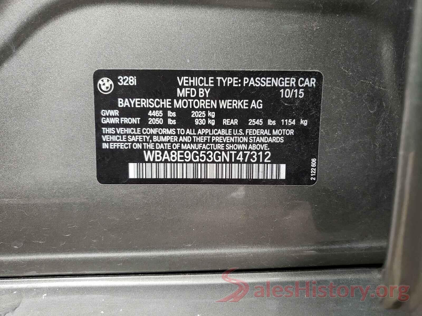 WBA8E9G53GNT47312 2016 BMW 3 SERIES