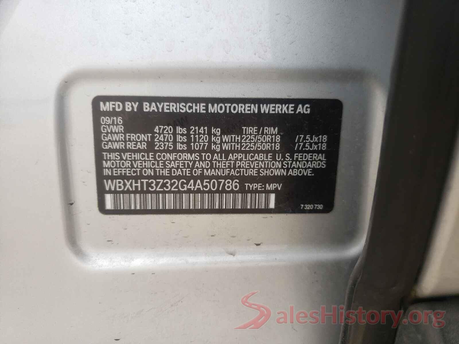 WBXHT3Z32G4A50786 2016 BMW X1