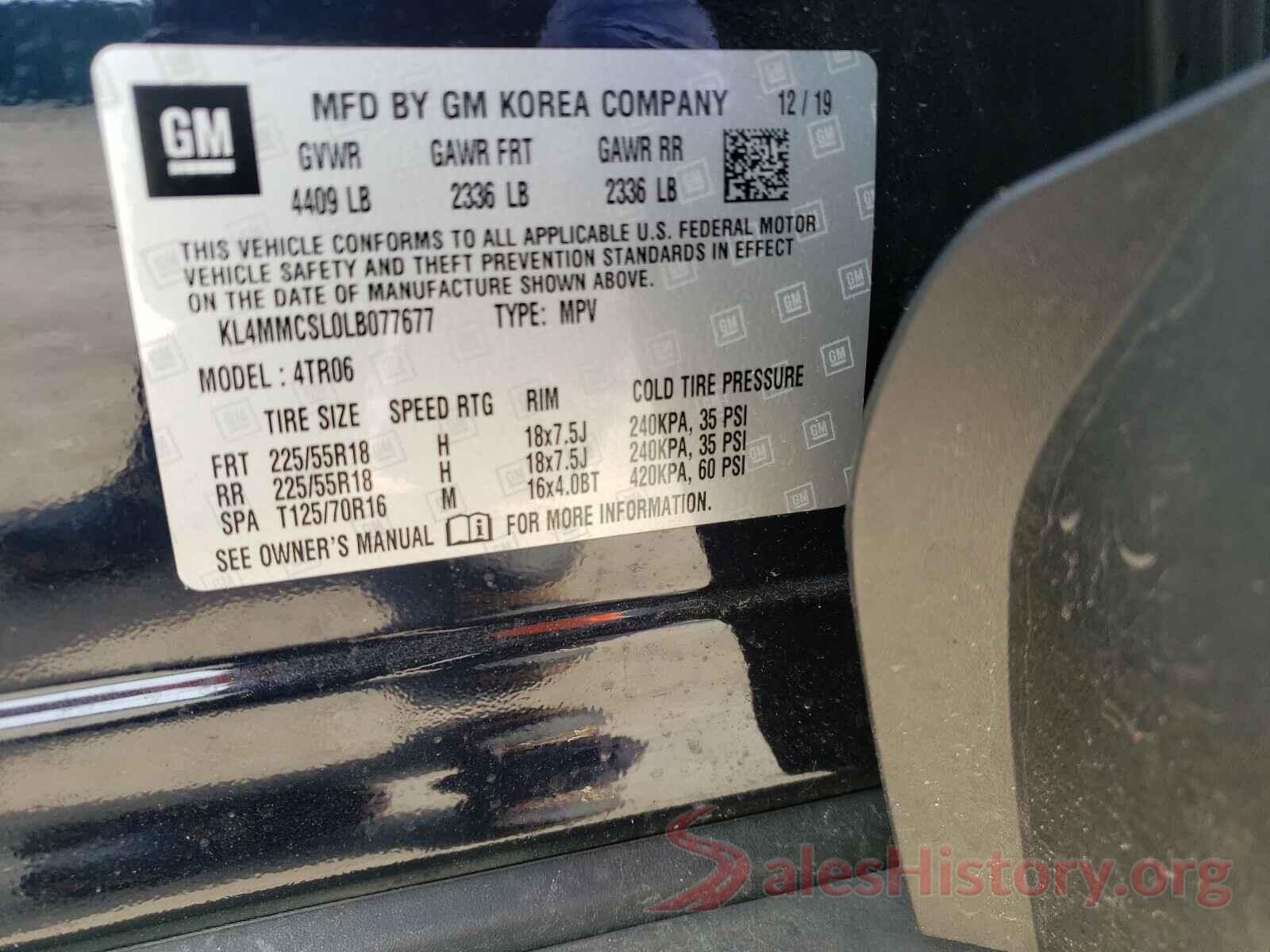 KL4MMCSL0LB077677 2020 BUICK ENCORE