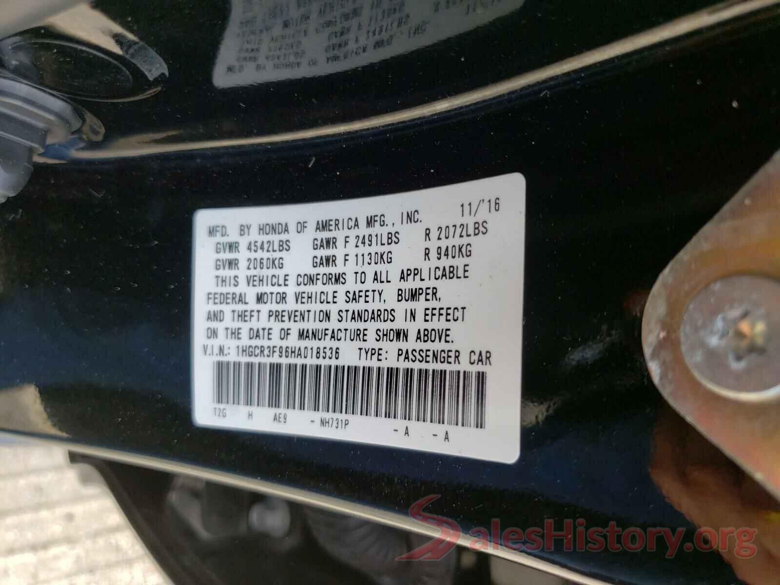 1HGCR3F96HA018536 2017 HONDA ACCORD