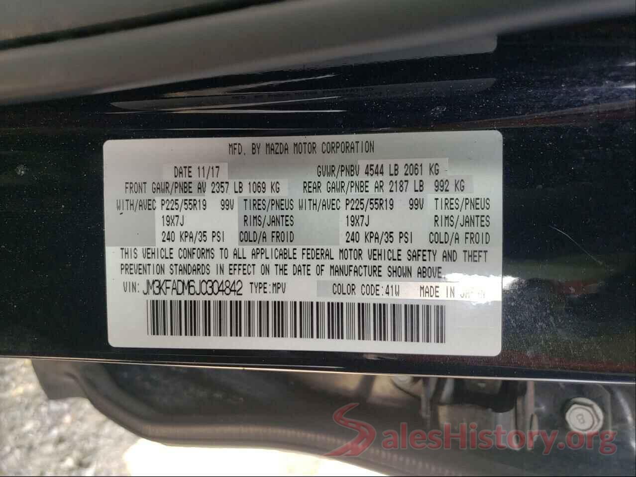 JM3KFADM6J0304842 2018 MAZDA CX-5