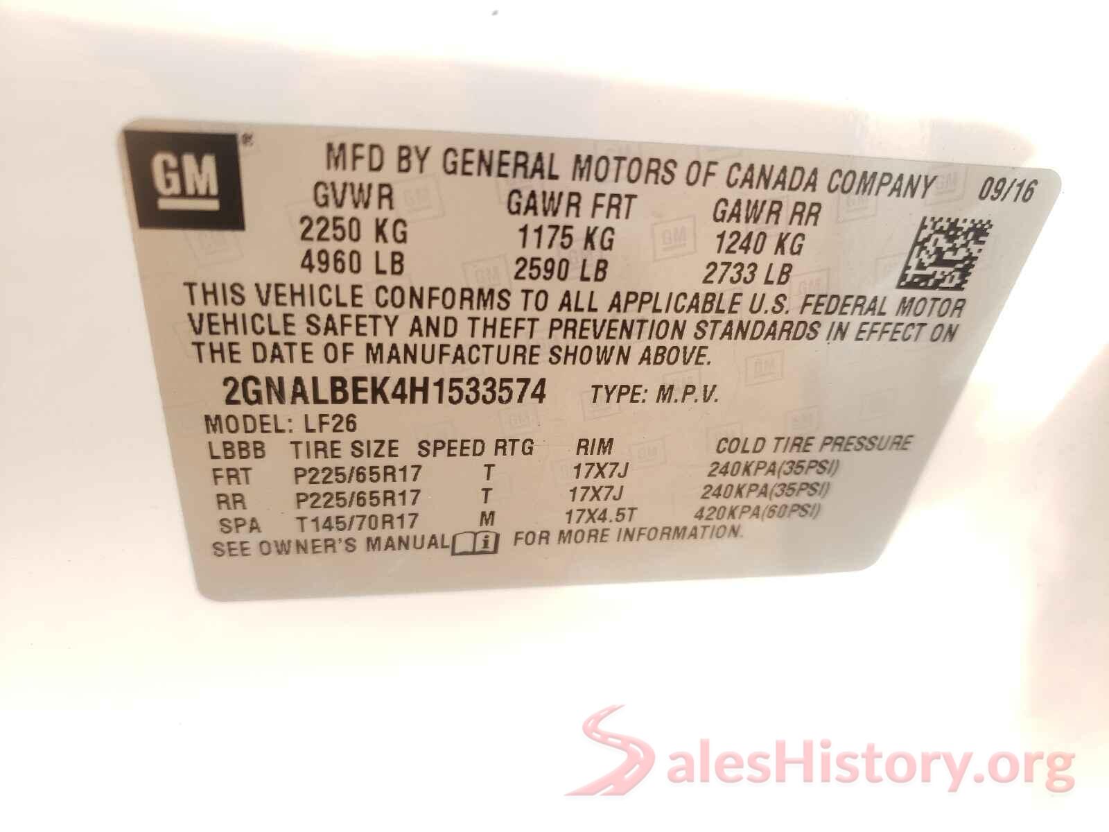 2GNALBEK4H1533574 2017 CHEVROLET EQUINOX