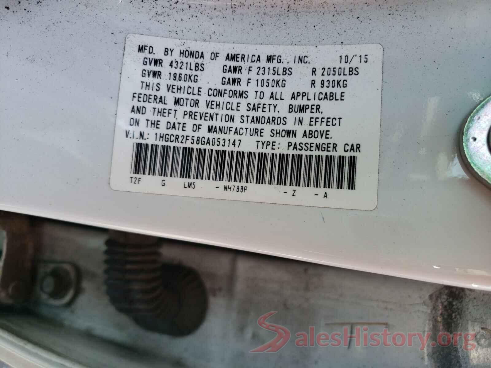 1HGCR2F58GA053147 2016 HONDA ACCORD