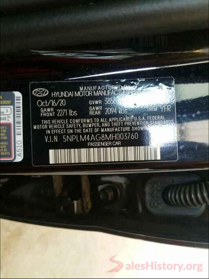 5NPLM4AG8MH003760 2021 HYUNDAI ELANTRA