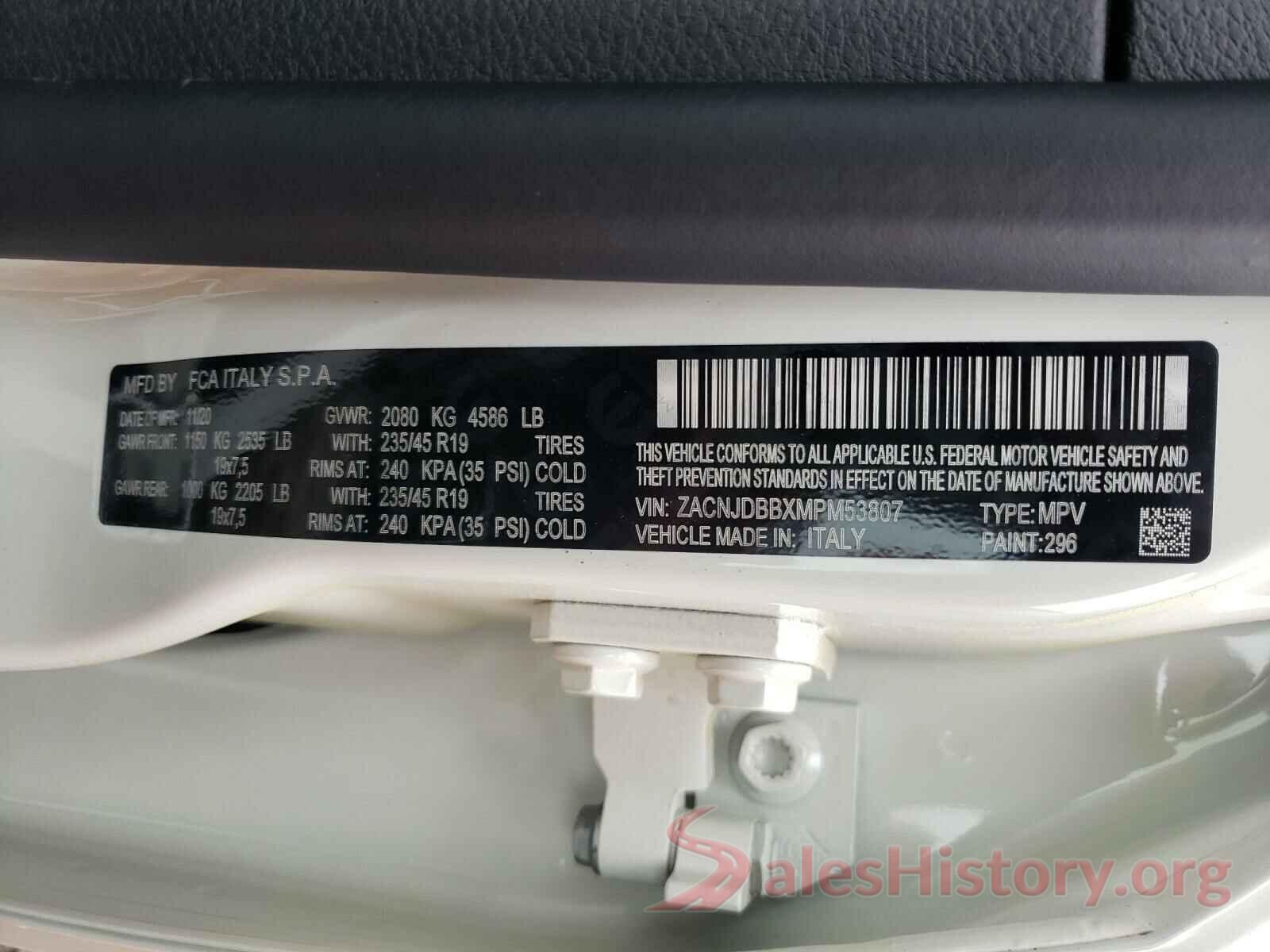 ZACNJDBBXMPM53807 2021 JEEP RENEGADE