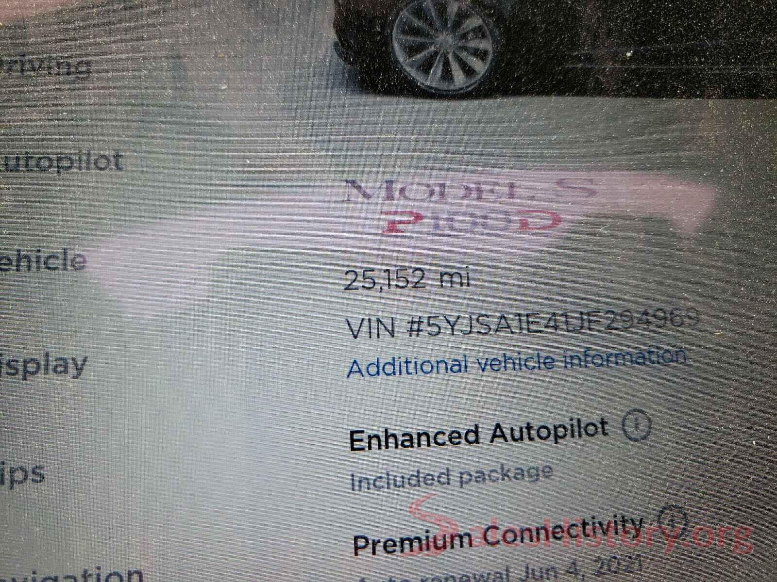 5YJSA1E41JF294969 2018 TESLA MODEL S