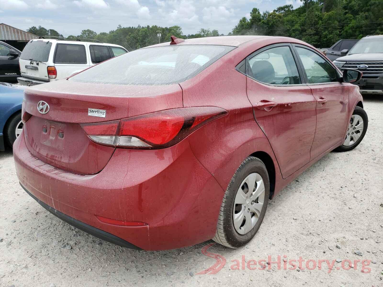 KMHDH4AE5GU588455 2016 HYUNDAI ELANTRA