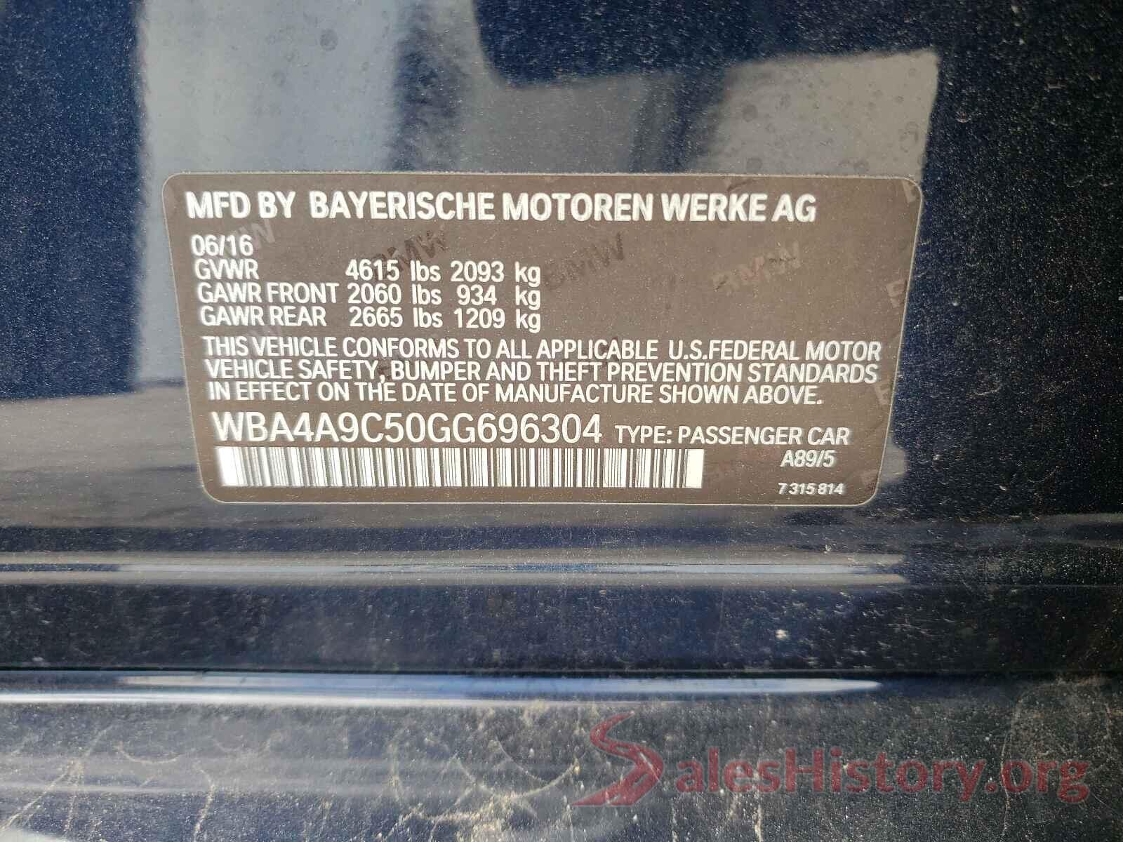 WBA4A9C50GG696304 2016 BMW 4 SERIES