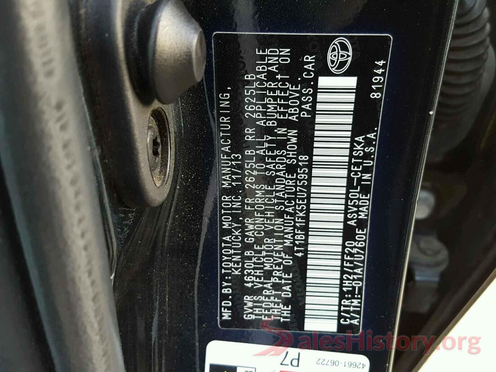 4T1BF1FK5EU759518 2014 TOYOTA CAMRY