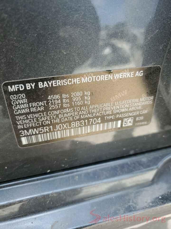 3MW5R1J0XL8B31704 2020 BMW 3 SERIES