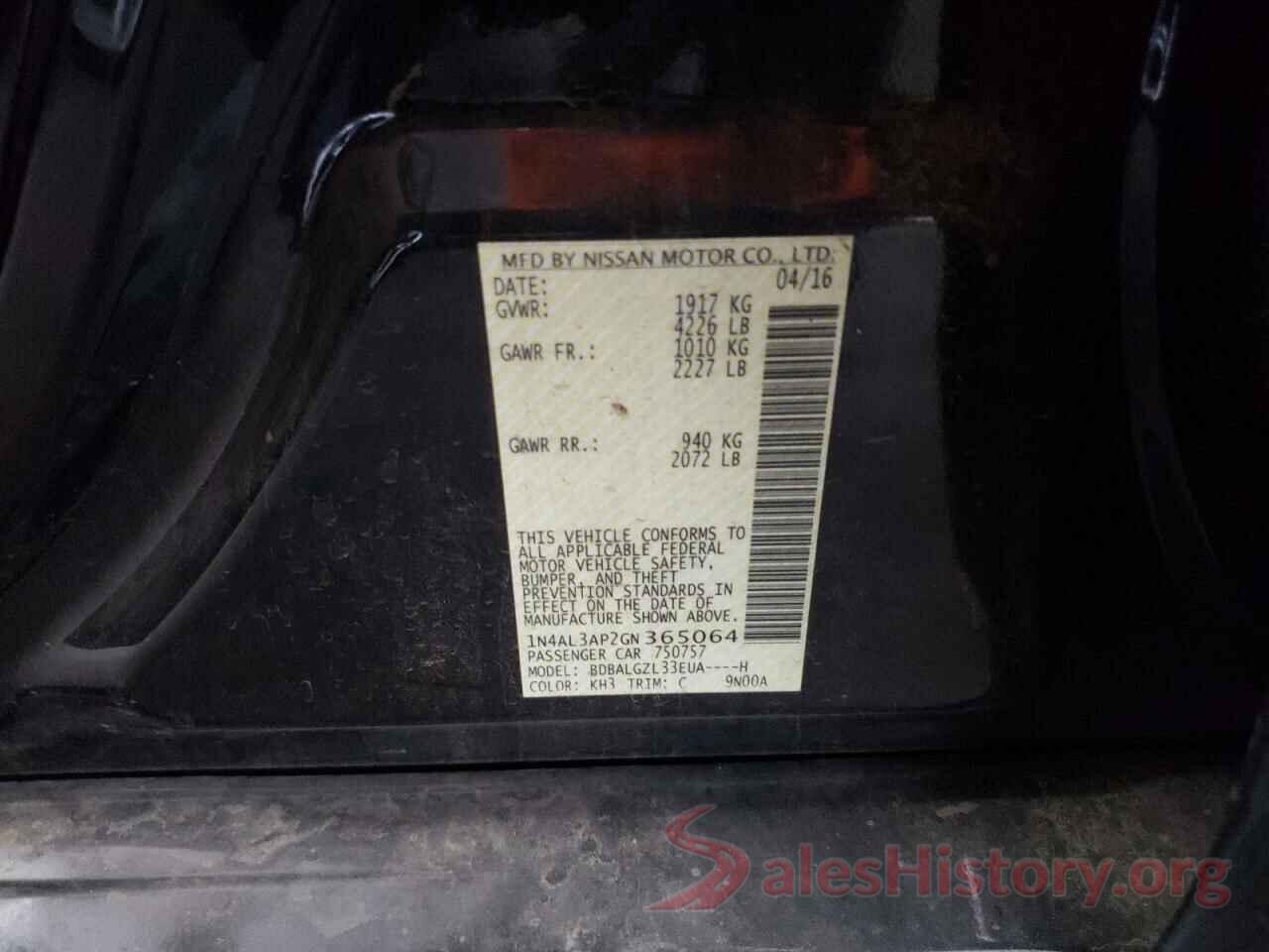 1N4AL3AP2GN365064 2016 NISSAN ALTIMA