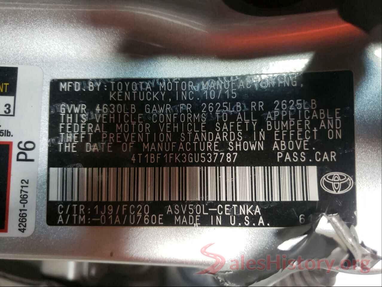 4T1BF1FK3GU537787 2016 TOYOTA CAMRY