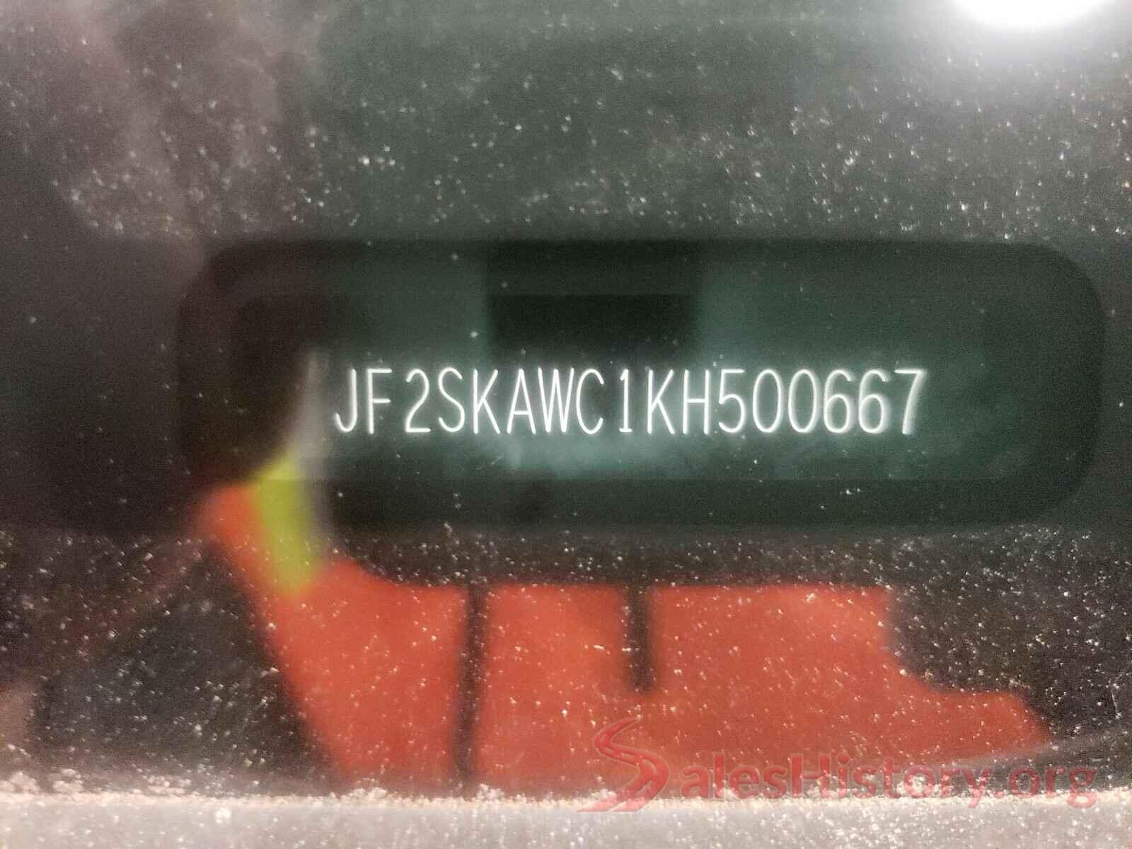 JF2SKAWC1KH500667 2019 SUBARU FORESTER