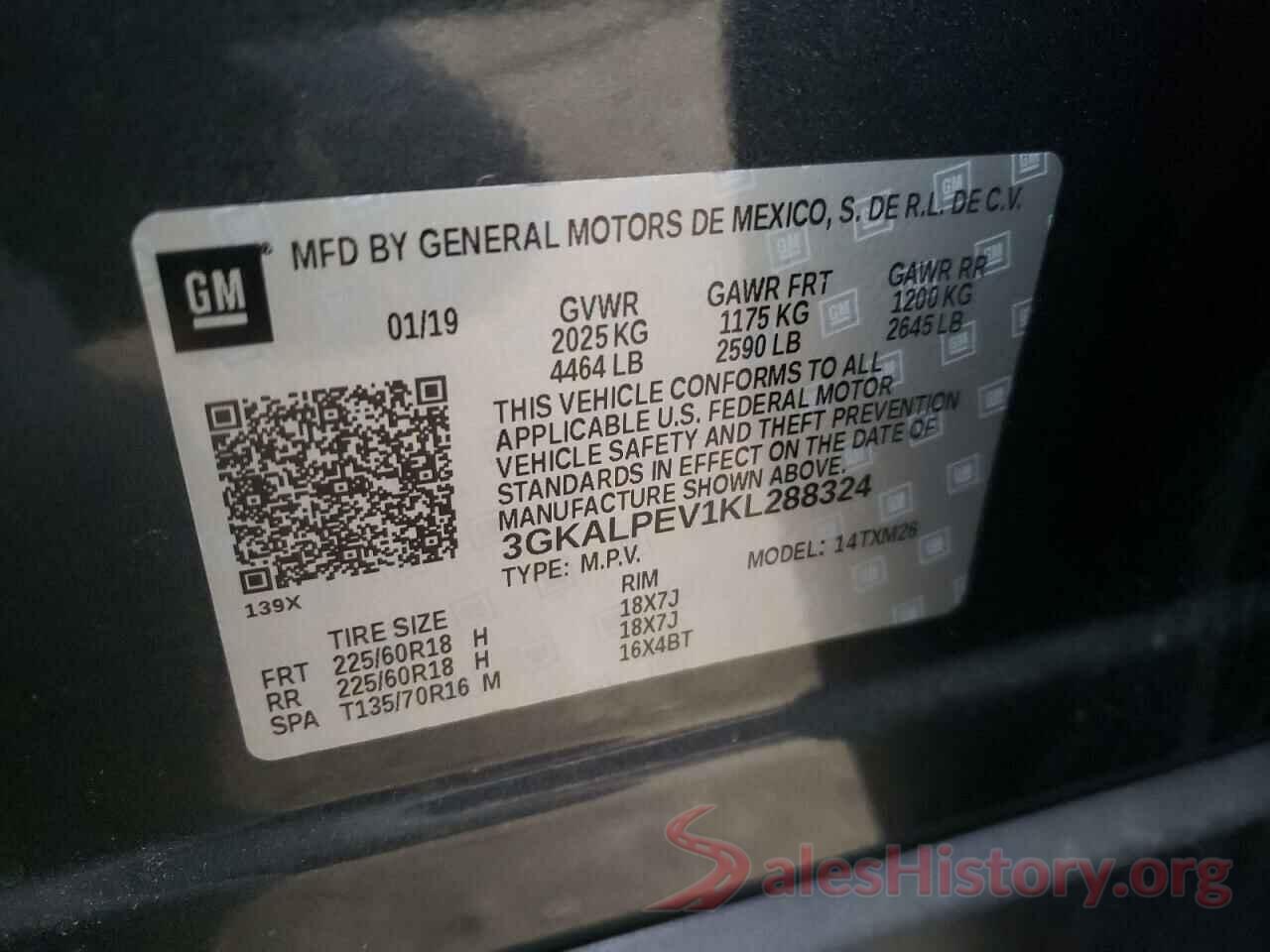 3GKALPEV1KL288324 2019 GMC TERRAIN