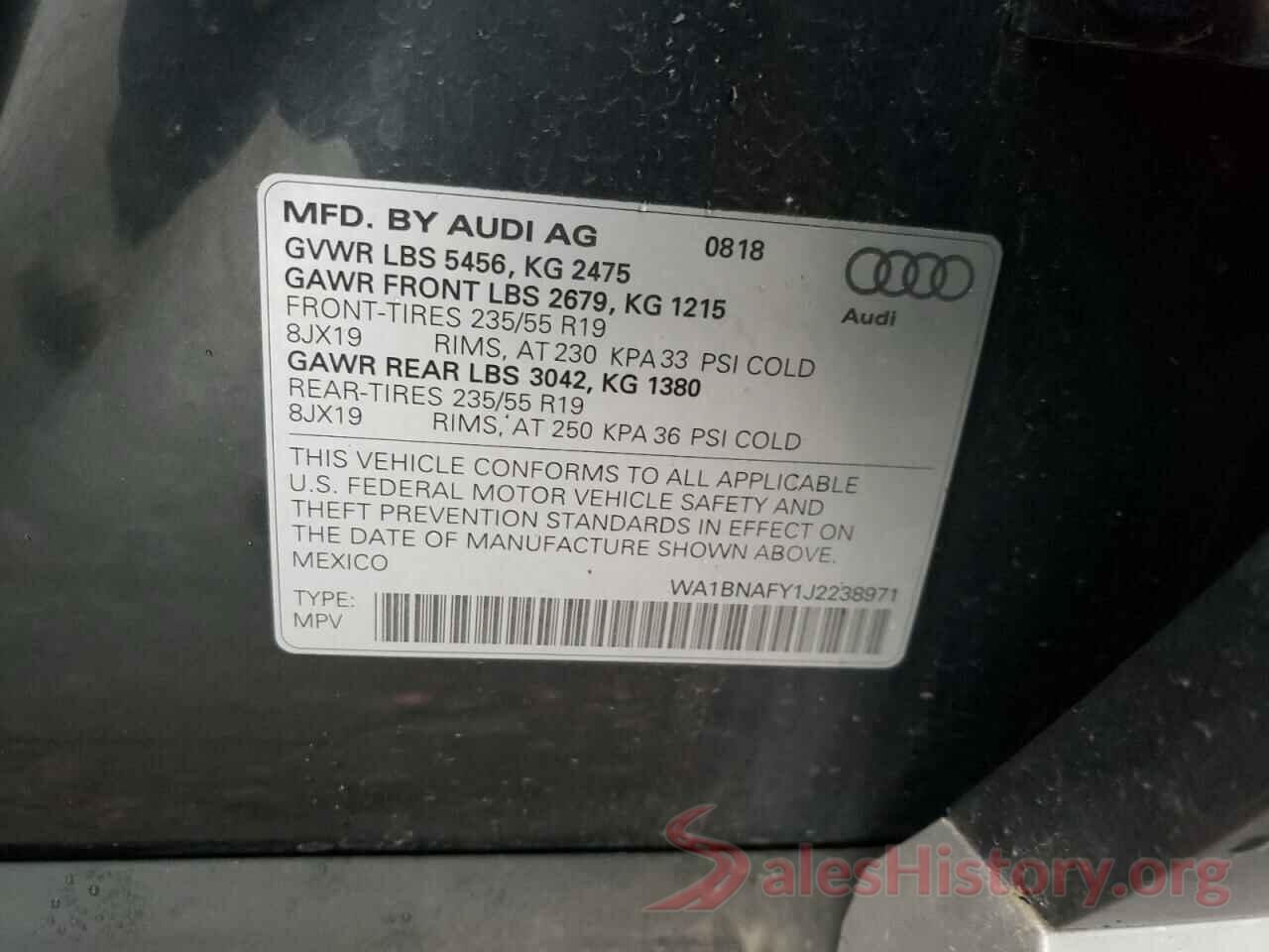 WA1BNAFY1J2238971 2018 AUDI Q5