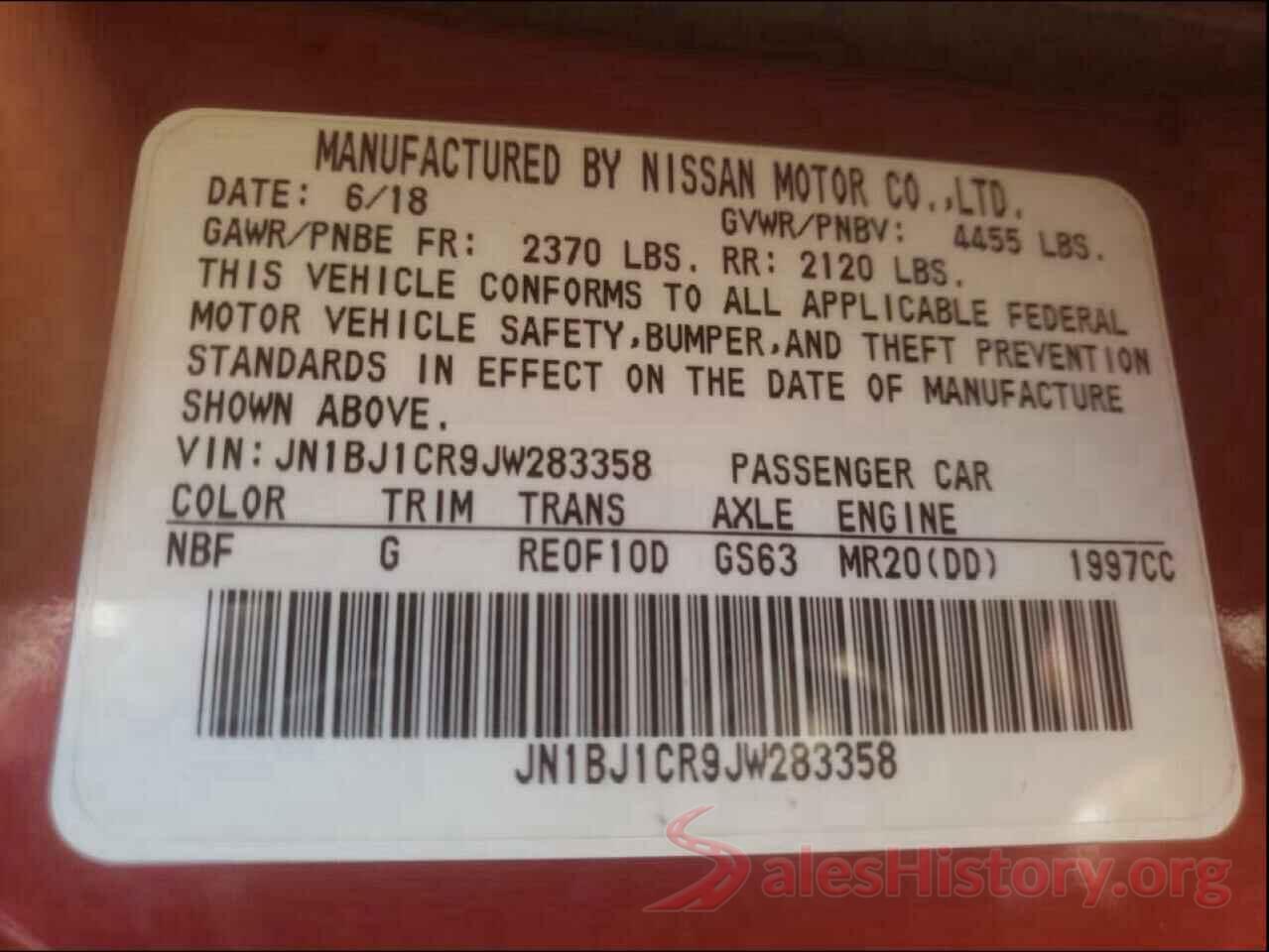 JN1BJ1CR9JW283358 2018 NISSAN ROGUE