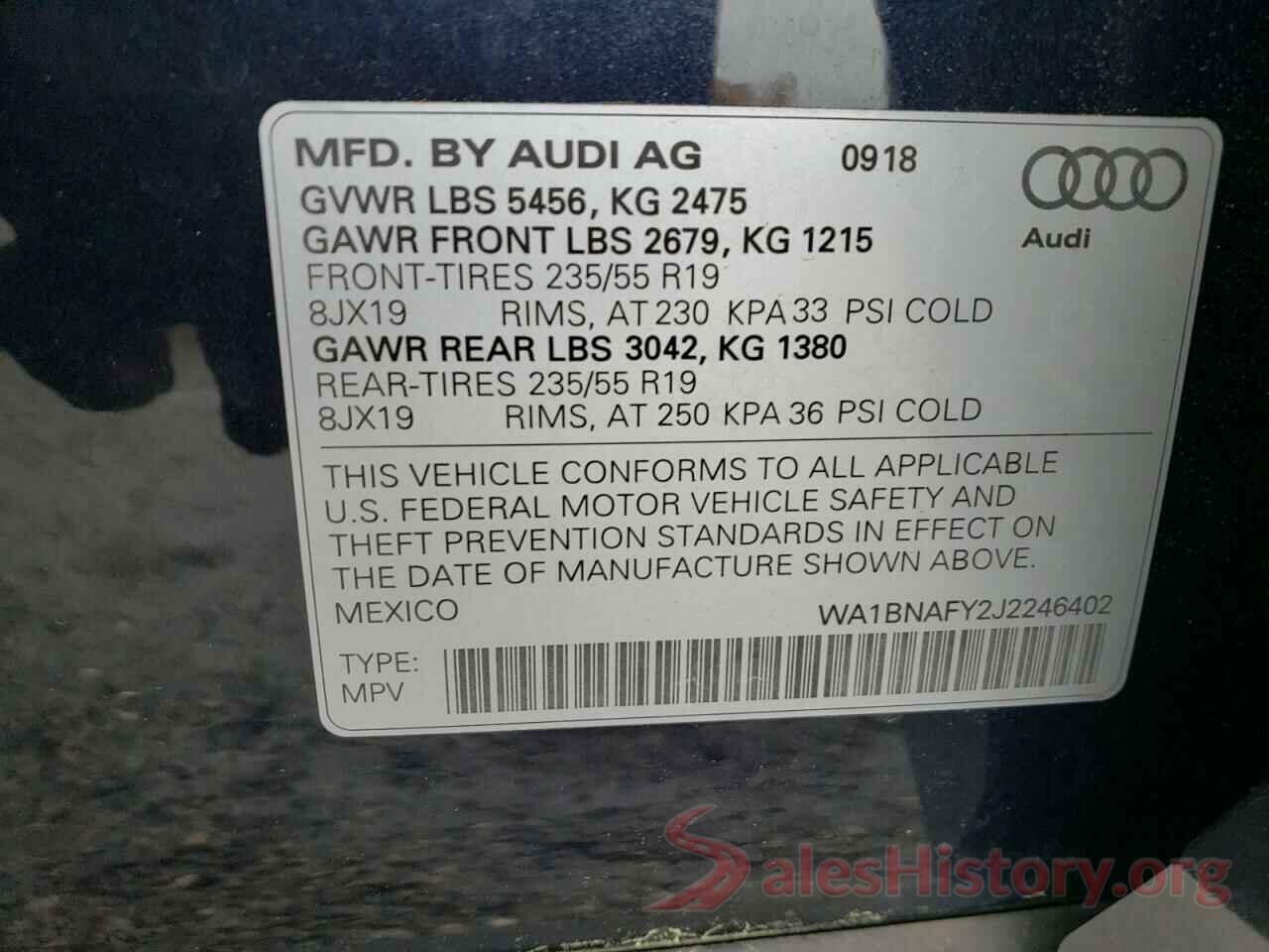 WA1BNAFY2J2246402 2018 AUDI Q5