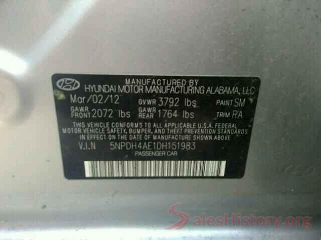 5NPDH4AE1DH151983 2013 HYUNDAI ELANTRA