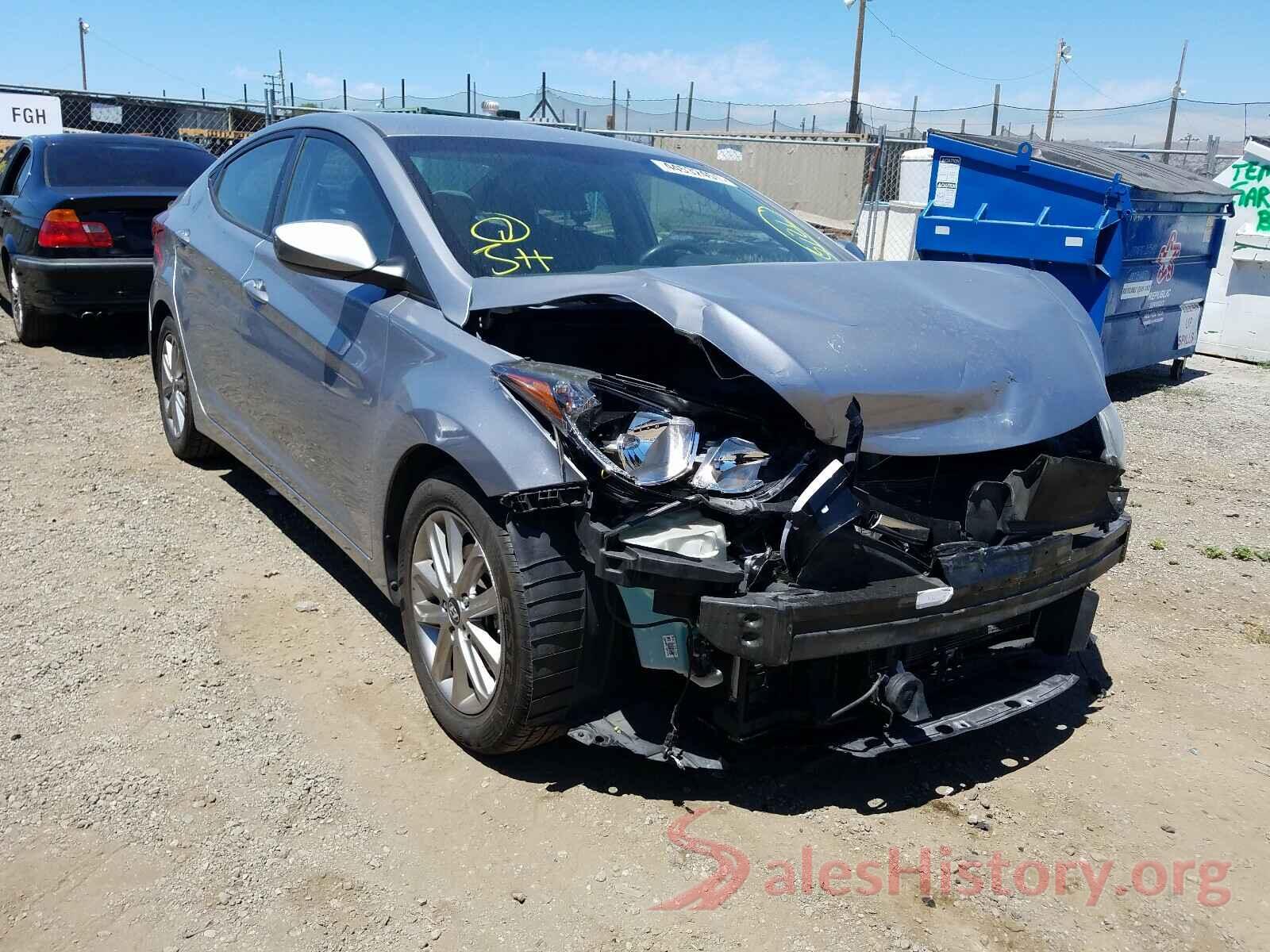 5NPDH4AE8GH707811 2016 HYUNDAI ELANTRA