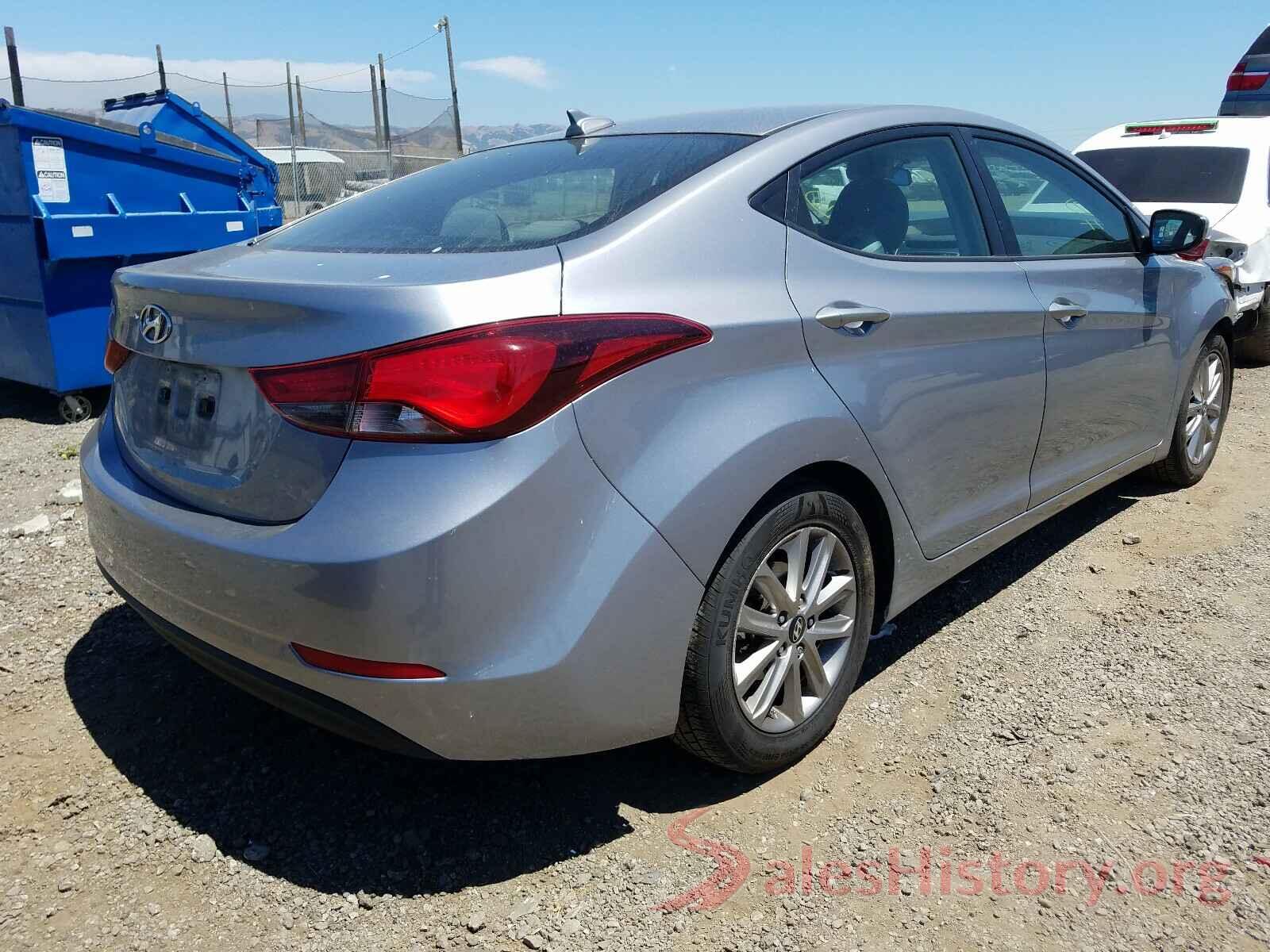 5NPDH4AE8GH707811 2016 HYUNDAI ELANTRA