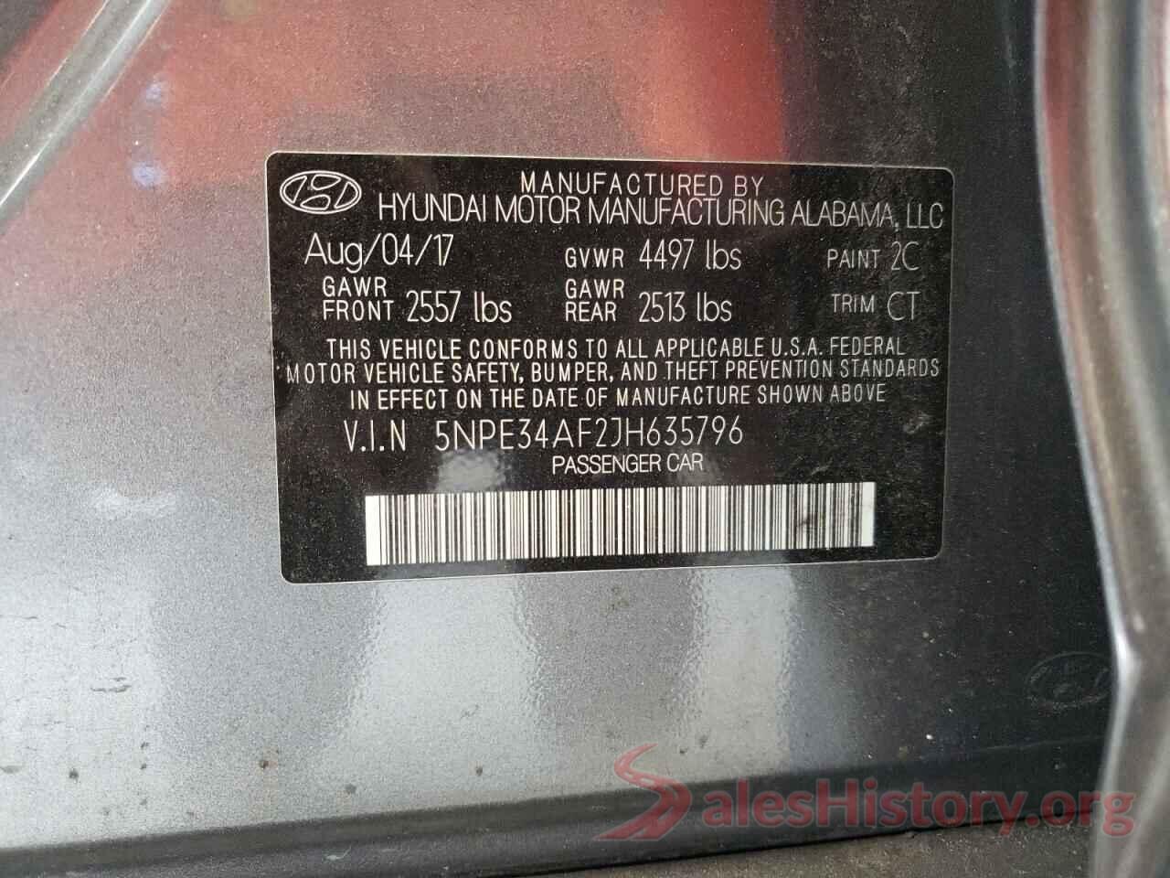 5NPE34AF2JH635796 2018 HYUNDAI SONATA