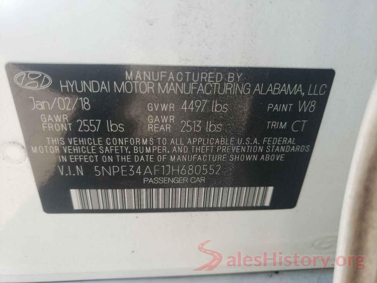 5NPE34AF1JH680552 2018 HYUNDAI SONATA