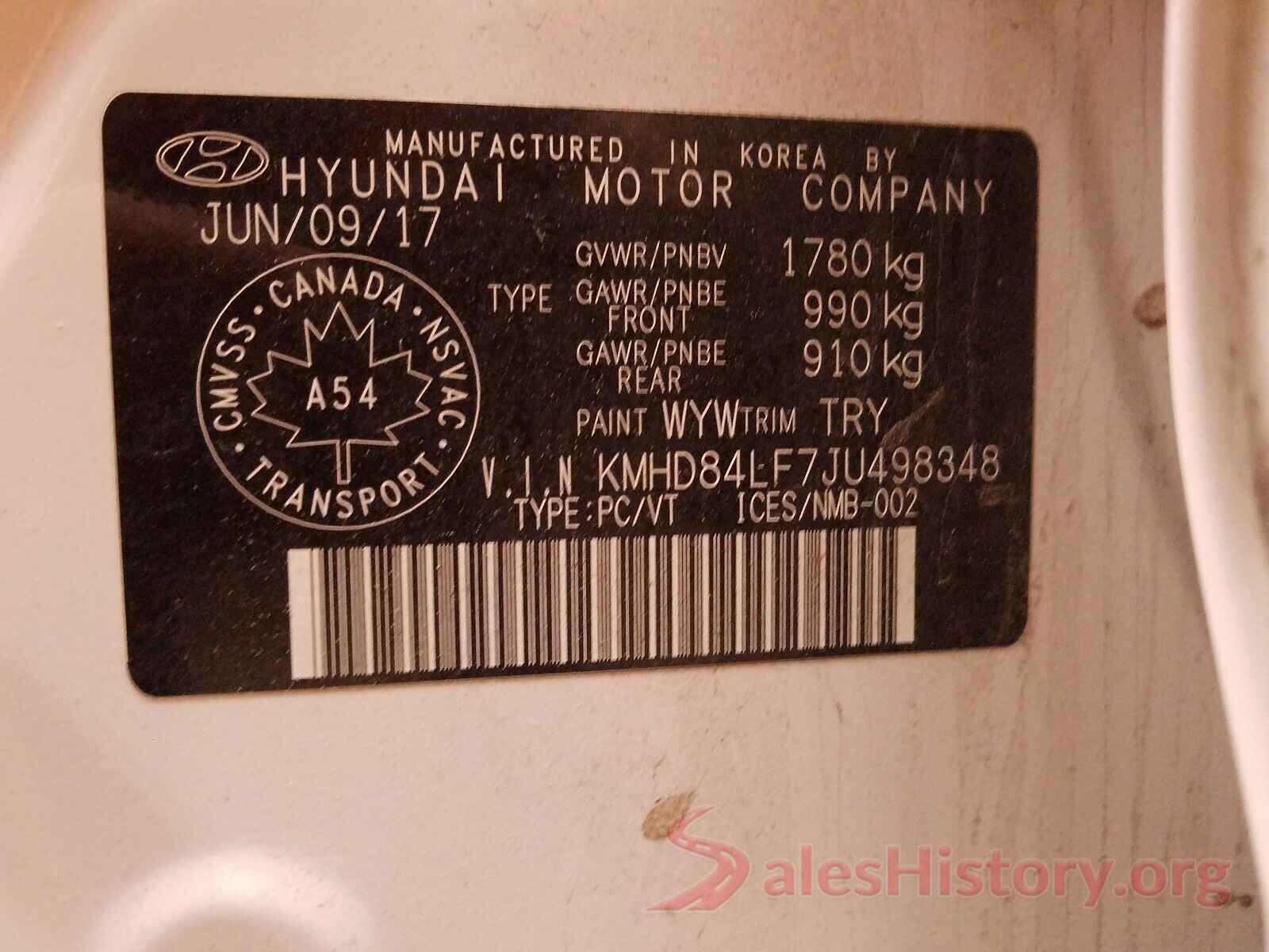 KMHD84LF7JU498348 2018 HYUNDAI ELANTRA