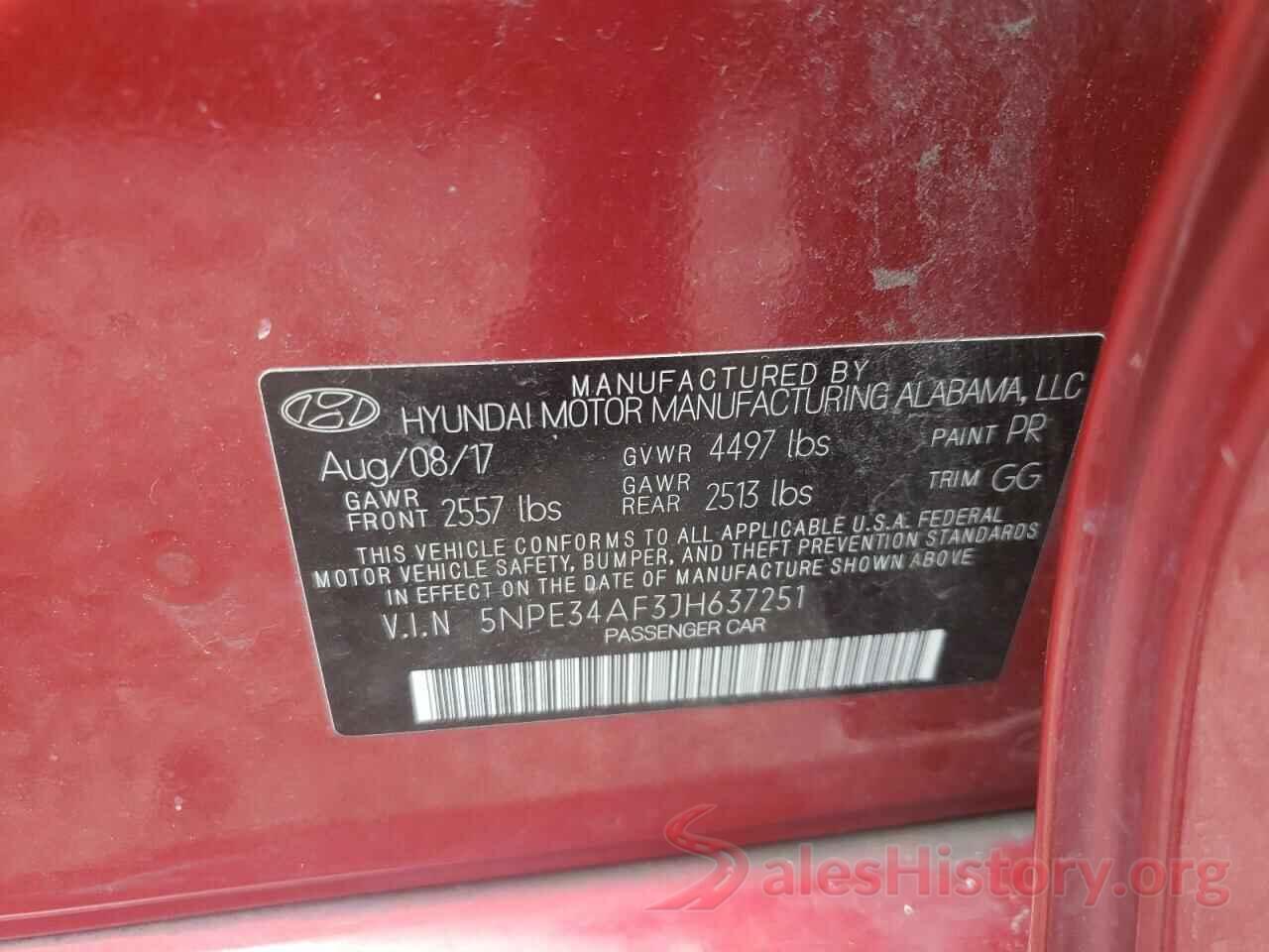 5NPE34AF3JH637251 2018 HYUNDAI SONATA