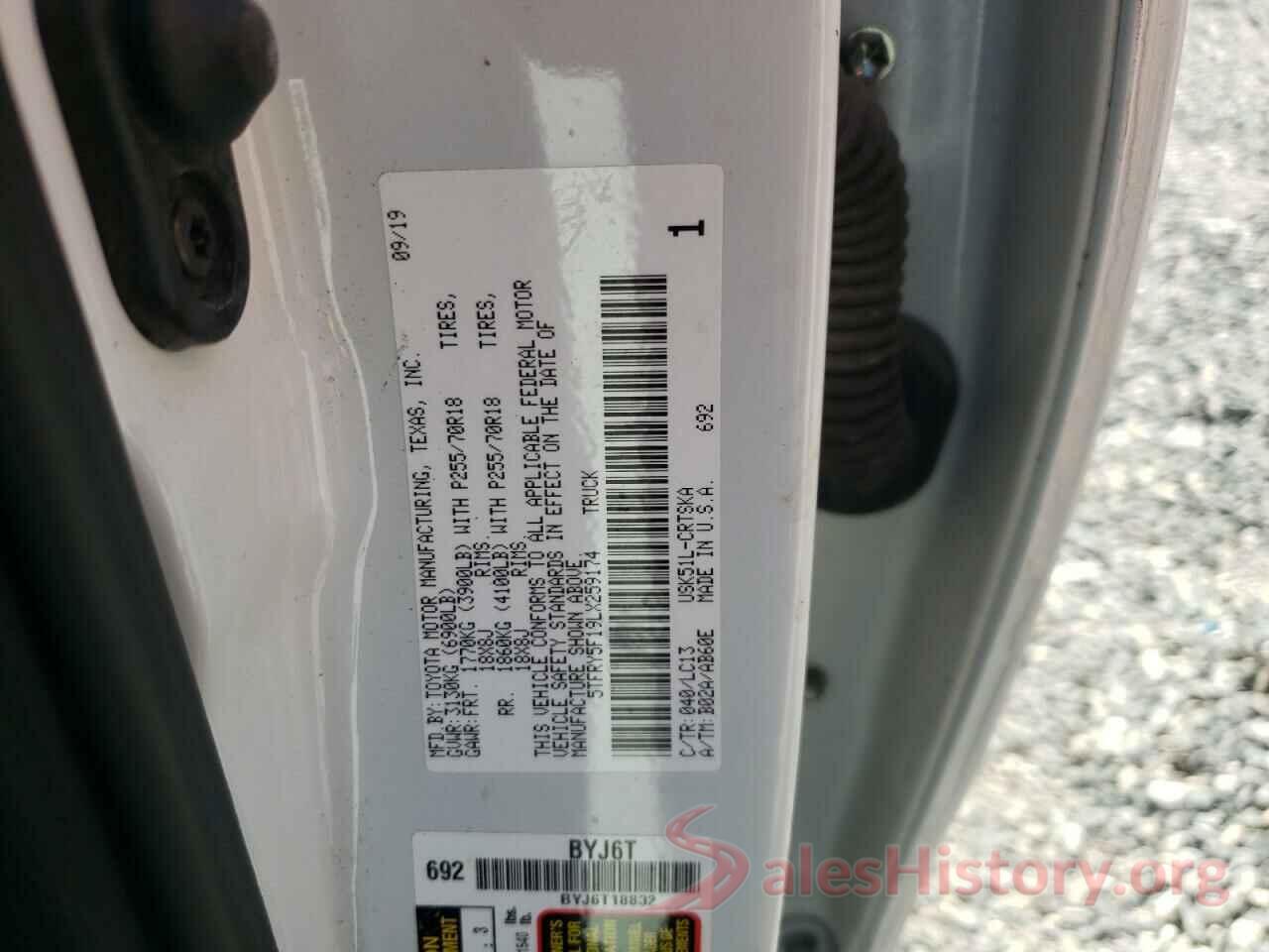 5TFRY5F19LX259174 2020 TOYOTA TUNDRA