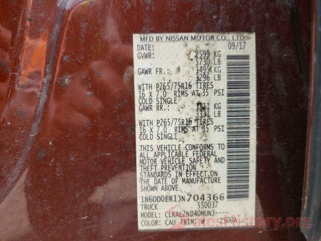 1N6DD0ER1JN704366 2018 NISSAN FRONTIER