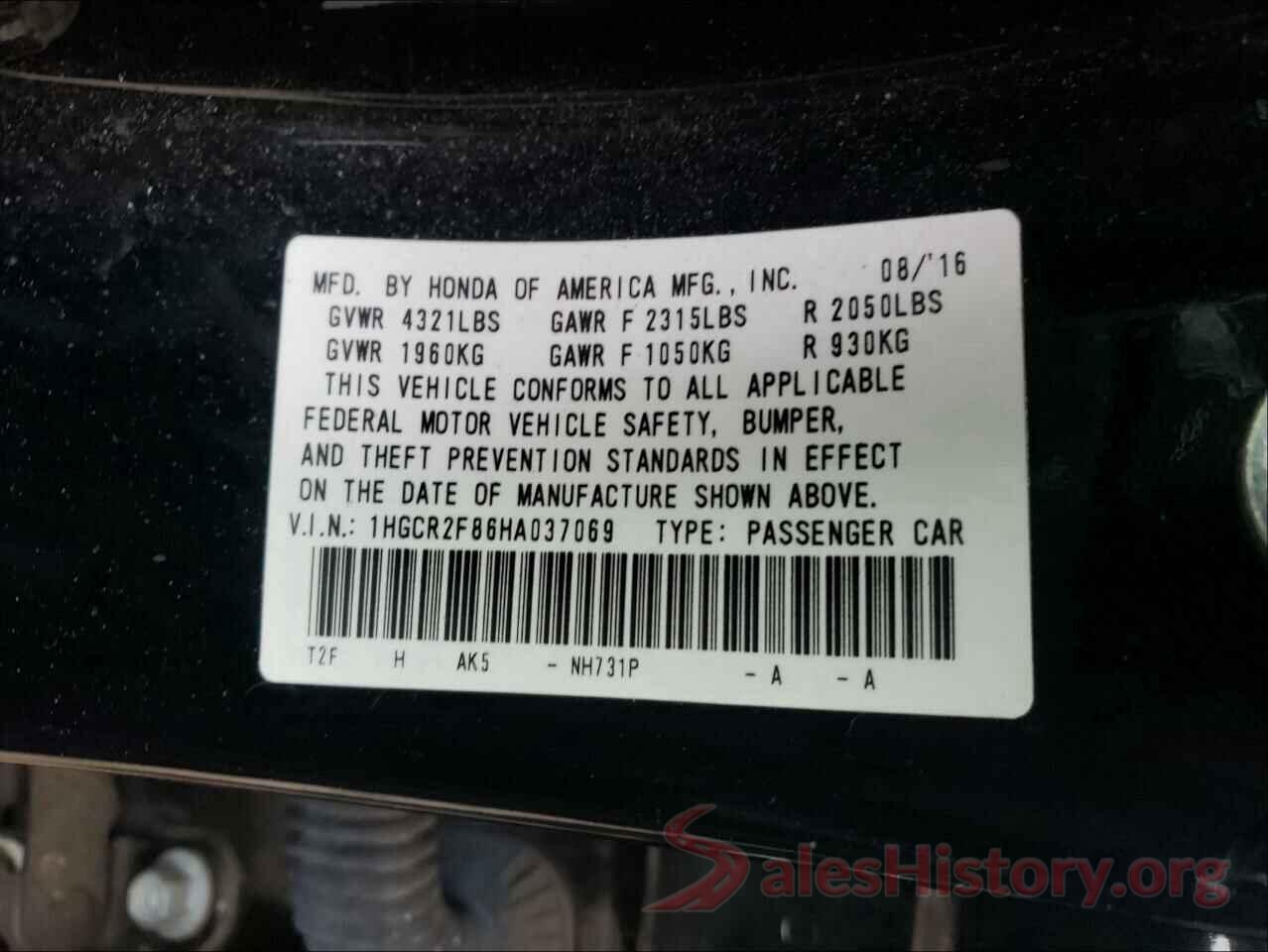 1HGCR2F86HA037069 2017 HONDA ACCORD