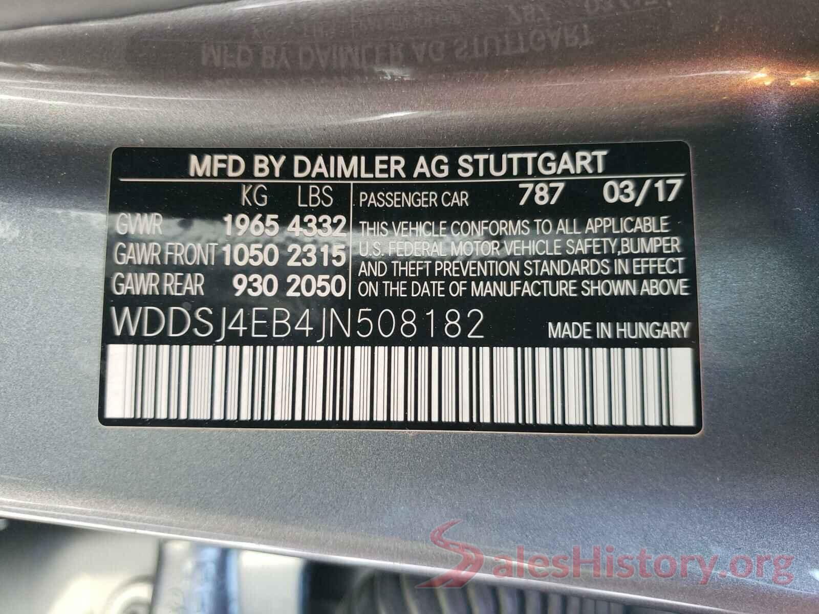 WDDSJ4EB4JN508182 2018 MERCEDES-BENZ C CLASS