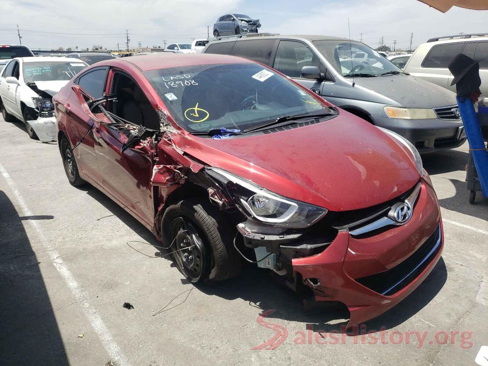 5NPDH4AE4GH735637 2016 HYUNDAI ELANTRA