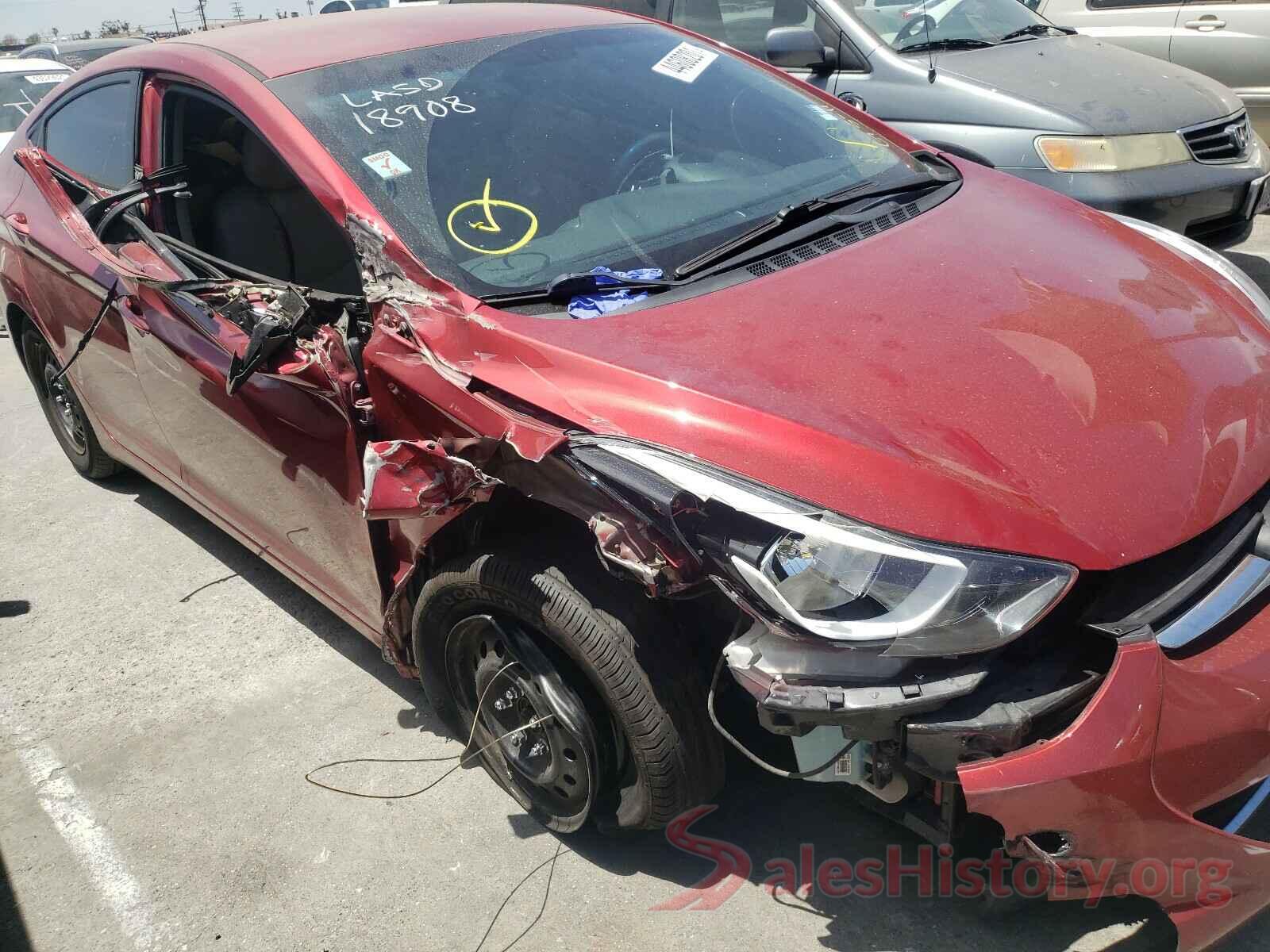 5NPDH4AE4GH735637 2016 HYUNDAI ELANTRA