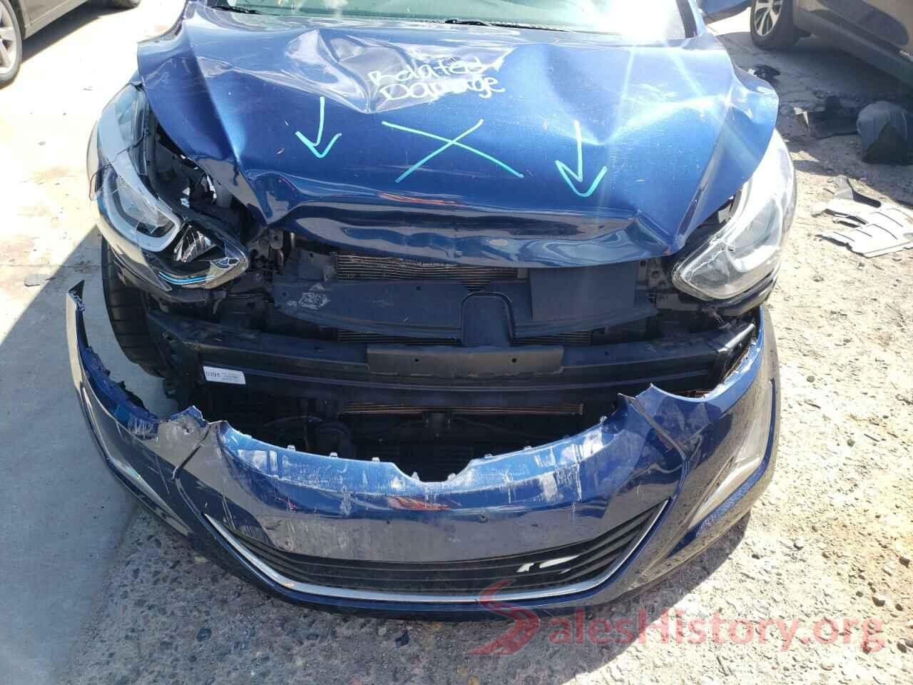 5NPDH4AE9GH750442 2016 HYUNDAI ELANTRA