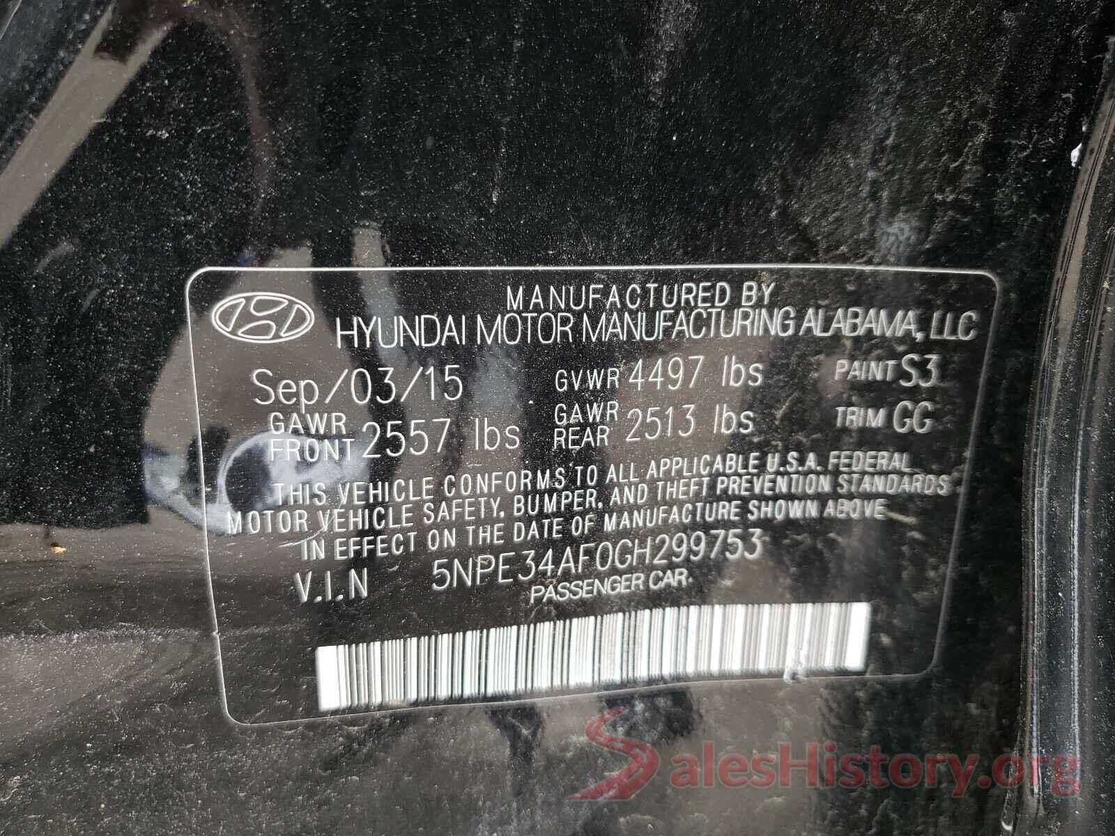 5NPE34AF0GH299753 2016 HYUNDAI SONATA