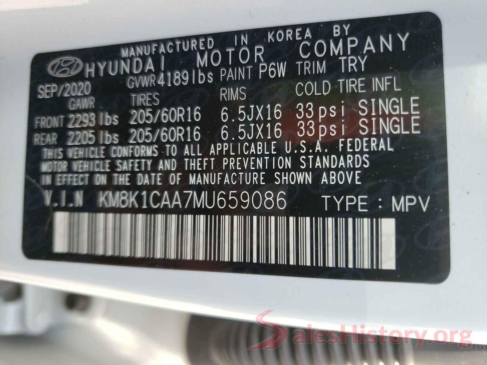 KM8K1CAA7MU659086 2021 HYUNDAI KONA