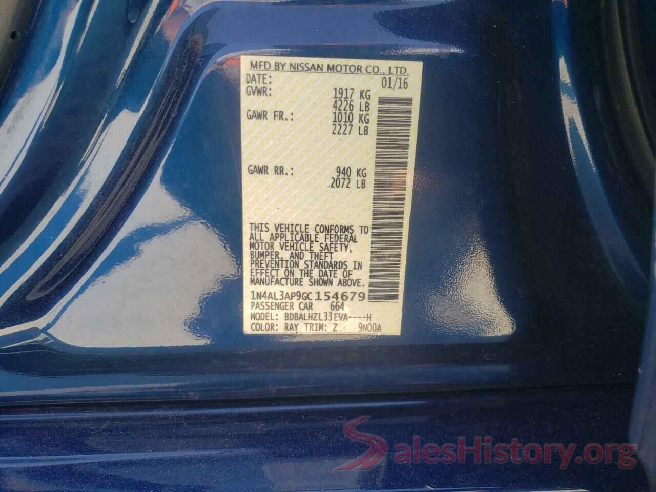 1N4AL3AP9GC154679 2016 NISSAN ALTIMA