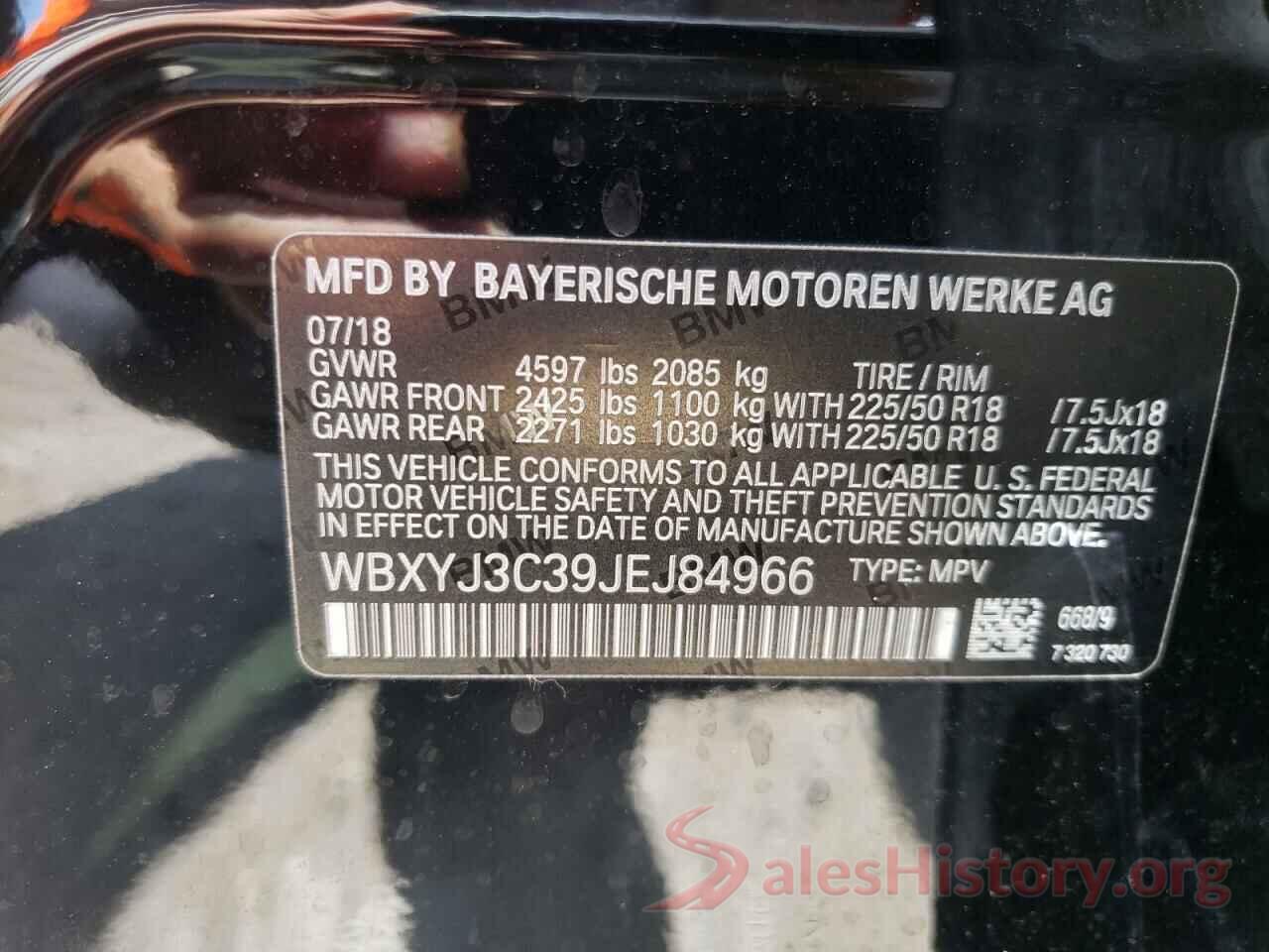 WBXYJ3C39JEJ84966 2018 BMW X2